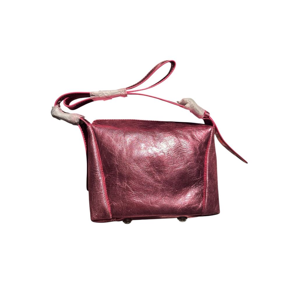 Free People MSRP metallic pink Sabi bag adjustable Y2K